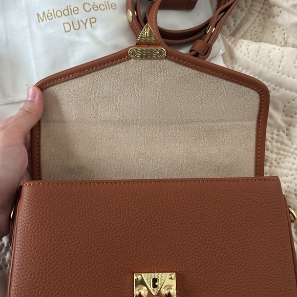 Dress up your purse/DUYP BROWN TOGO LEATHER - "LE PETIT PARIS15" CROSSBODY BAG - Picture 8 of 13